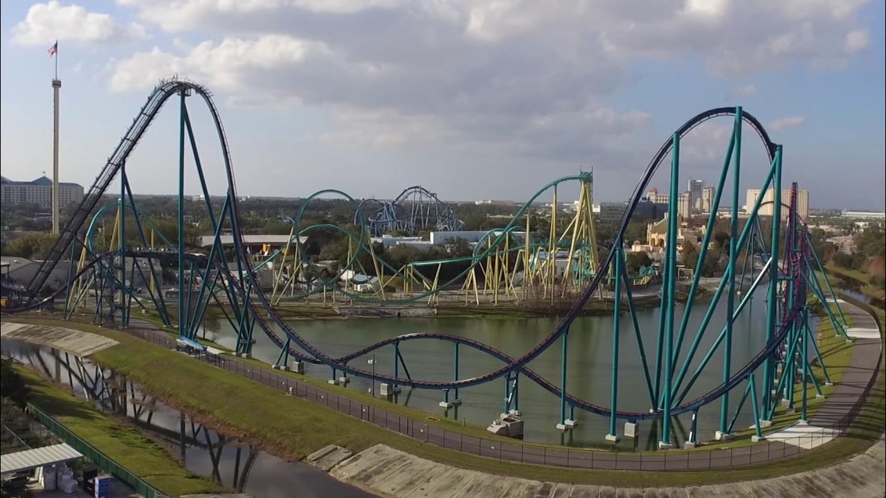 SKYFOX Drone Zone: Mako roller coaster at SeaWorld Orlando