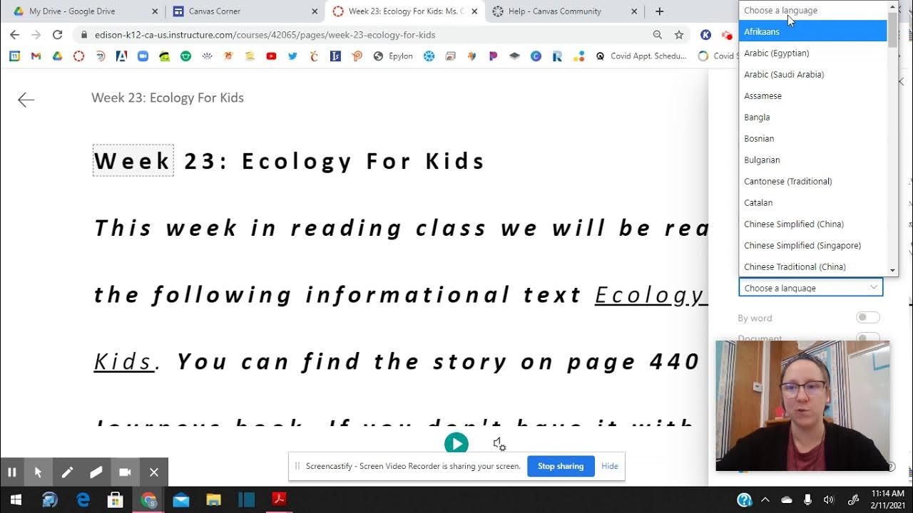 Translate Text in Canvas YouTube