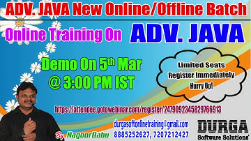 ADV. JAVA Online Training in DURGASOFT