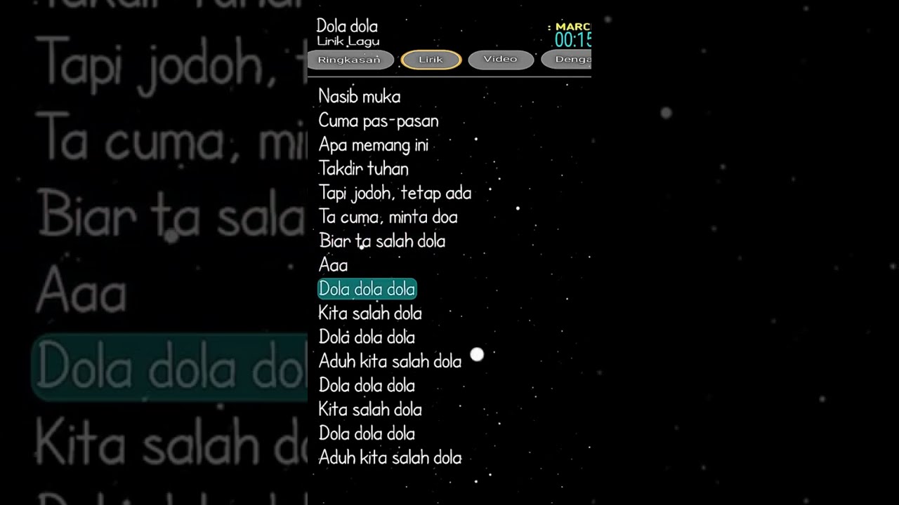 Lirik Lagu Dola#dola#shorts
