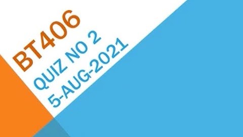 BT406 Research Methodology & Skill Enhancement Quiz NO 2 Solution