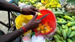 Indian Street Food Kolkata - Bengali street food Pyara  - tasty guava and kamranga fruit chat