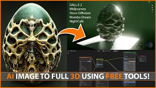 Make a 3D model from an AI image with FREE tools!