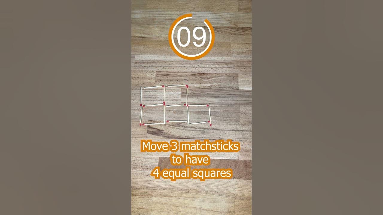 Matchstick Puzzles: 58. Reduce 5 Squares to 4