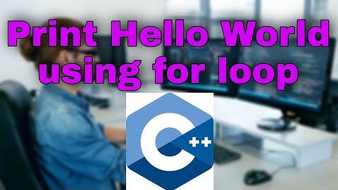 Hello World using loop in C++ | Muslehuddin | MN | Techie Musleh || #learncplusplus