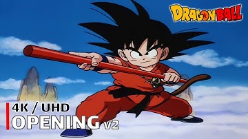 Dragon Ball - Opening v2 (Makafushigi Adventure) | 4K UHD Creditless | Subtitles