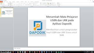 Menambahkan mapel usbn dan ukk -