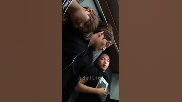 Our maknae line🧸🐇🐣They fell asleep during the trip to their next destination😴💤 #vminkook #bts