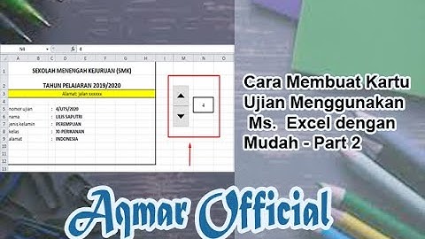 Cara Membuat Kartu Ujian menggunakan Ms   Excel   part 2