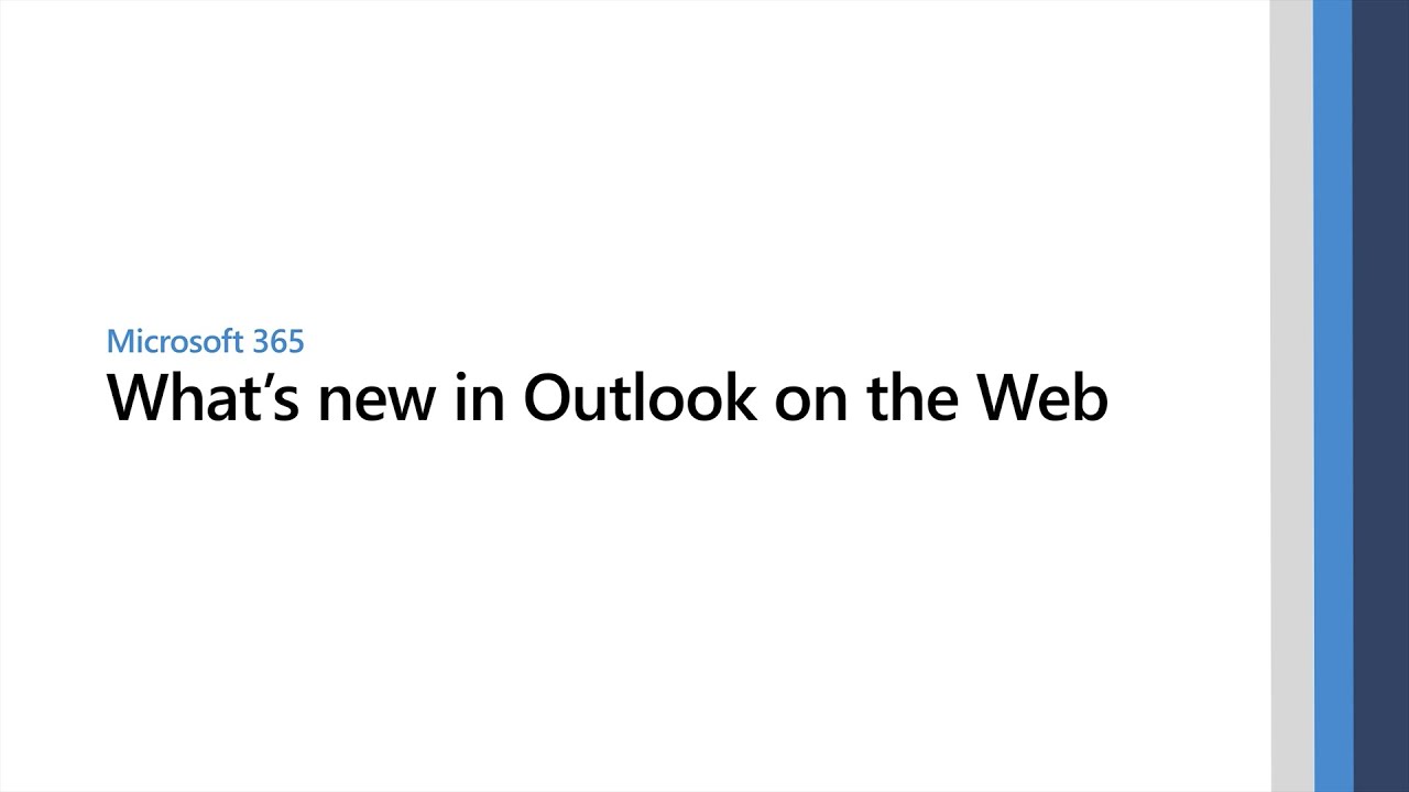 What’s new in Outlook on the Web