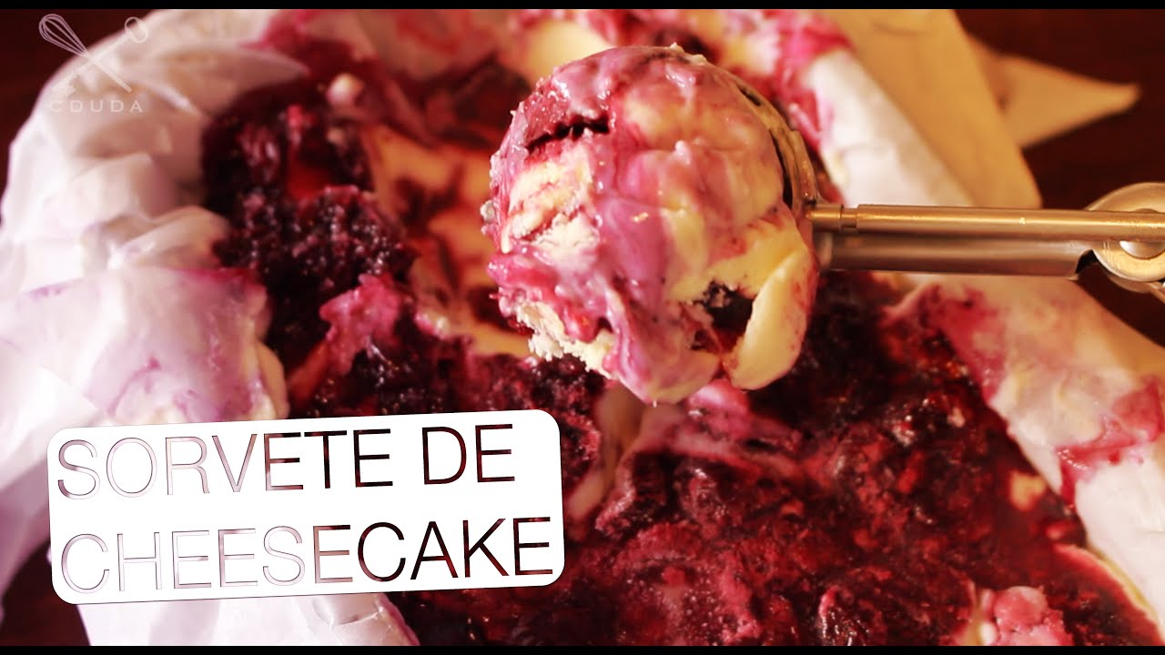 Sorvete Fácil de Cheesecake com Blueberry - Confissões de uma Doceira Amadora