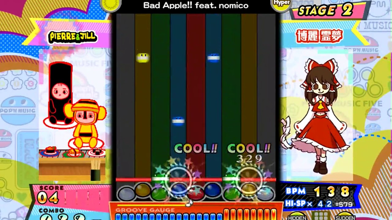 ポップン]Lv33 Bad Apple!! feat. nomico H - YouTube