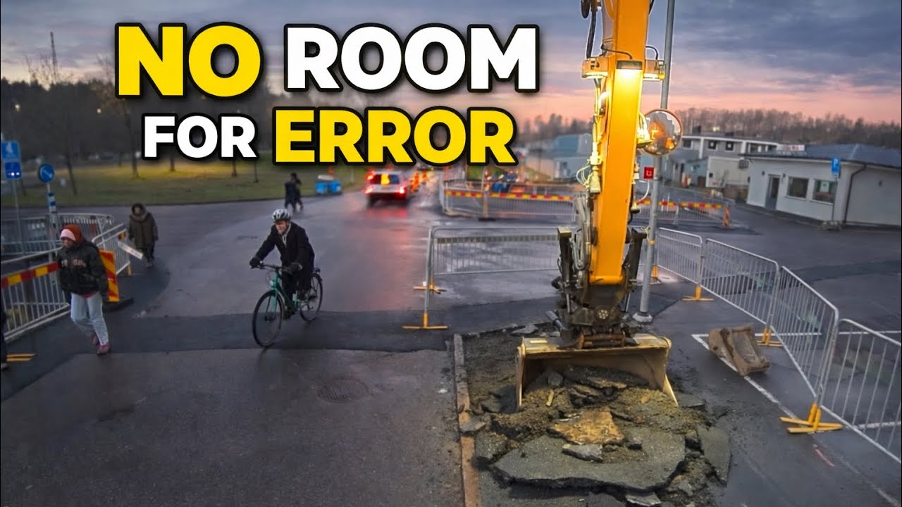 Tearing Up Asphalt on a LIVE Street – Precision Excavation FULL PROCESS  Liebherr Engcon Tiltrotator