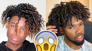 I Tried Following A Kxdsheldy Curly Hair Tutorial! Twist Out For Men