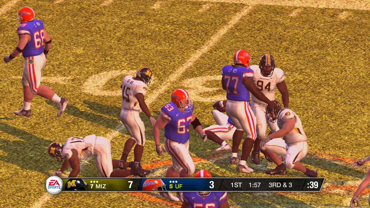 NCAA Football 09 PS3 #8 Missouri Tigers vs #5 Florida Gators