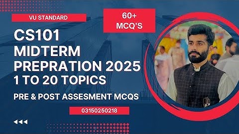CS101 Midterm Preparation 2025 | Pre & Post Assessment 1 to 20 Topics #cs101