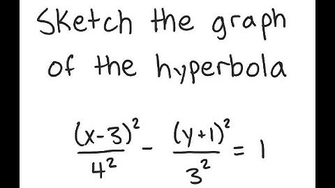 Hyperbolas: Graph the hyperbola (x-3)^2/4^2 - (y+1)^2/3^2 = 1