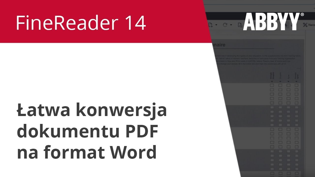abbyy lingvo Poradnik FineReader 14: Łatwa konwersja dokumentu PDF na format Word