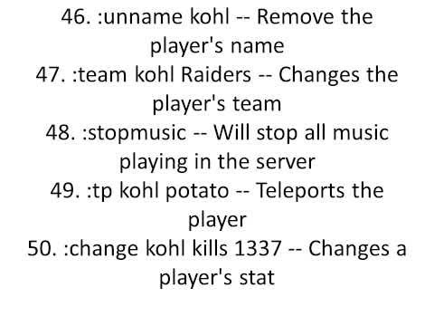 All Of The Commands To Roblox Kohls Admin House Youtube