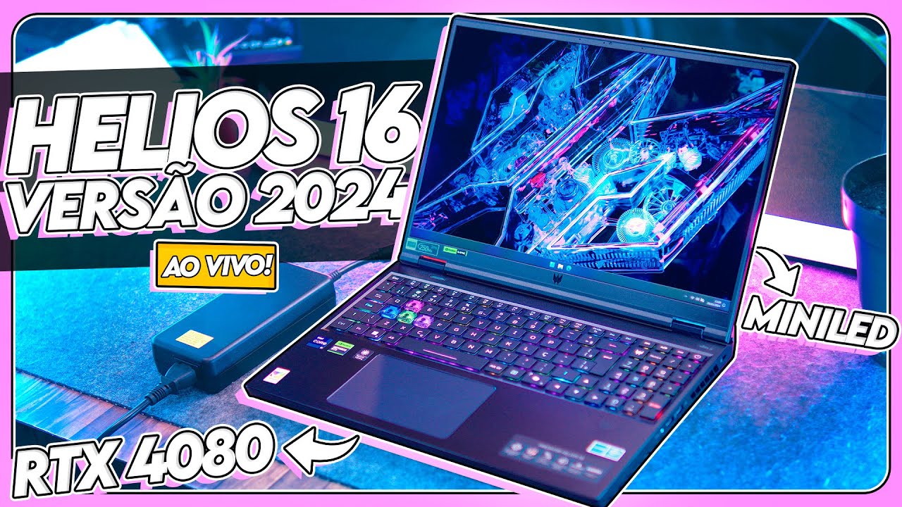 Testando o NOVO PREDATOR HELIOS 16 2024 com a RTX 4080 e tela