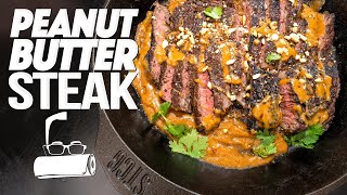 PEANUT BUTTER STEAK (MY NEW FAVORITE STEAK RECIPE) | SAM THE COOKING GUY