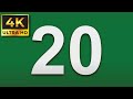 Epic 4K Countdown 20 to 1 | Green Screen Animation | Smooth Timer