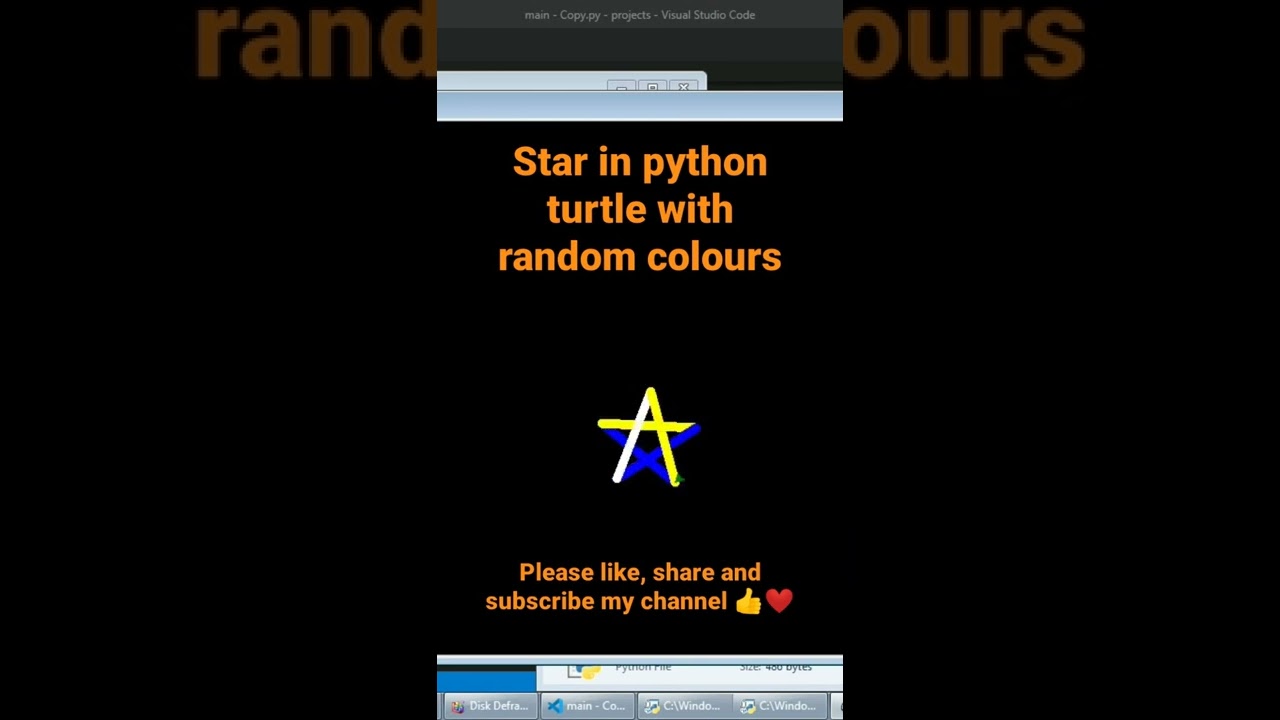 Star in python turtle with random colours #Hitstar #python turtle # ...