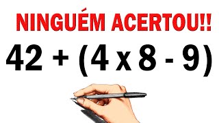 MATEMÁTICA BÁSICA | NINGUÉM ACERTOU | Qual o Valor da EXPRESSÃO?#matematicabasica