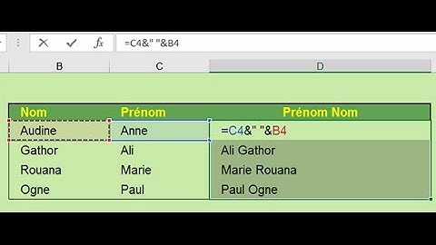 Concaténation Excel, assembler des textes ou joindre des cellules