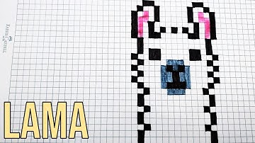 How to Draw Lama - Drawing Lama - Handmade Pixel Art