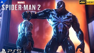 Spider-Man 2 PS5: Venom Vs Kraven The Hunter Boss Fight Played as Venom Venom Kill Kraven [4K 60FPS]