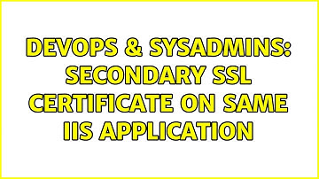 DevOps & SysAdmins: Secondary SSL Certificate on same IIS application
