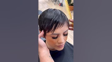 Pixie cut in just four east steps #hairstyle #shorthaircut #pixiecut