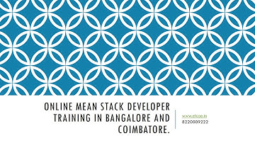 Online Mean Stack Developer Training in bangalore and  coimbatore-etcoe.in
