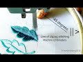 How to Embroidery Zigzag / leaves /  Machine embroidery