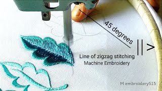 How to Embroidering leaves in different ways Machine embroidery industrial zigzag machine