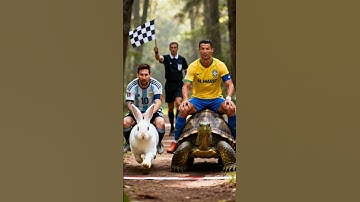🐢🔥Smart Ronaldo vs Fast Messi 🐇— The Funniest Race Ever! 🏁 #Ronaldo #Messi #race