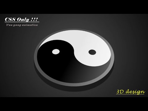 3d yan yang animation by HTML&CSS only !!! #shorts #videos #clock #website #yang