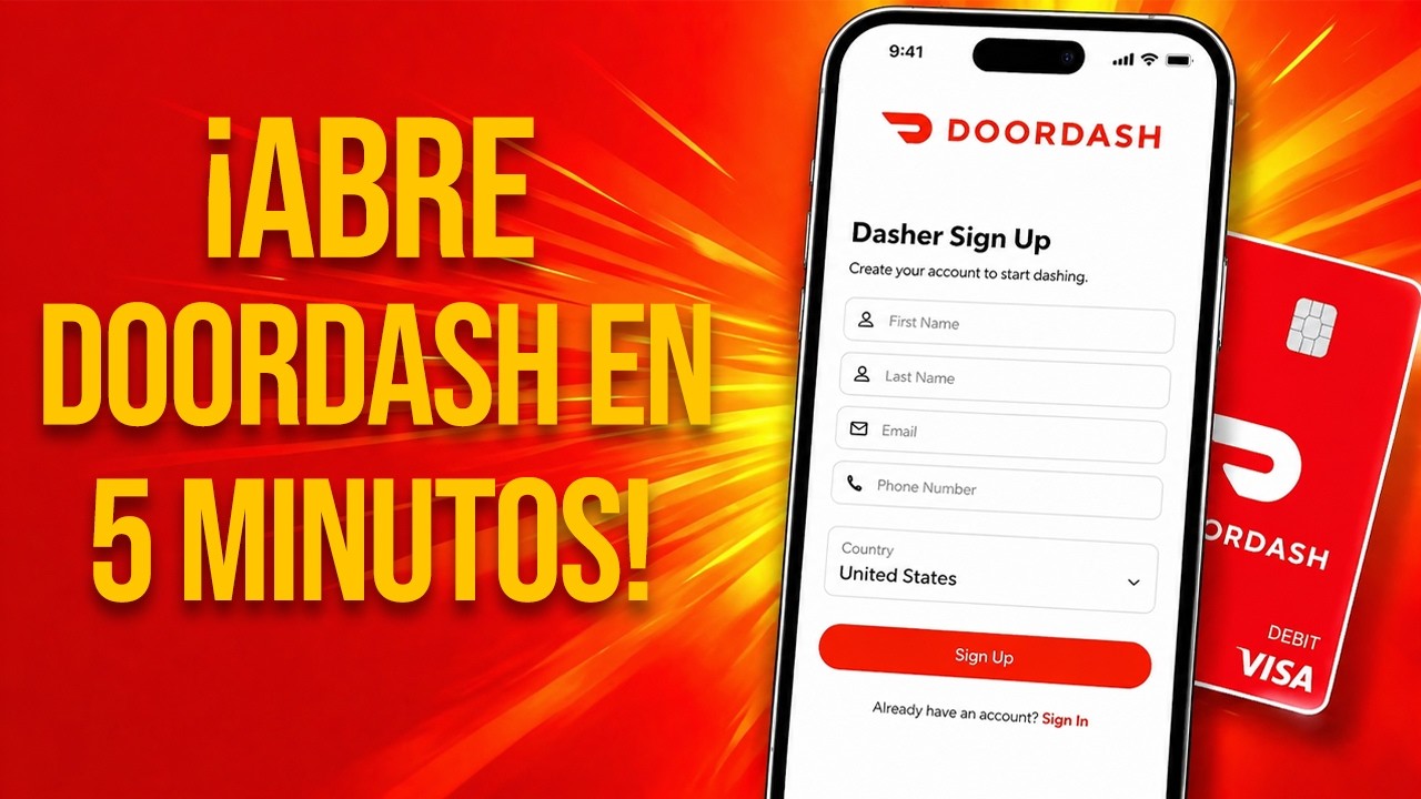 Cómo abrir una cuenta de DoorDash en Estados Unidos
