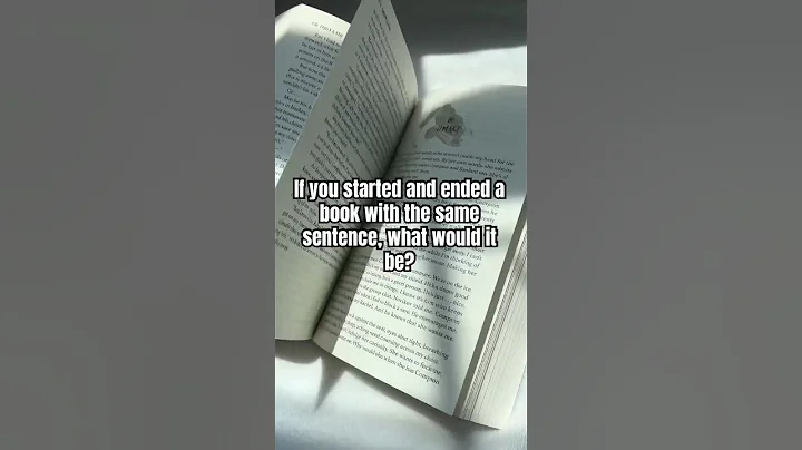 If you started and ended a book with the same sentence what would it be #booktube #booktok #bookish
