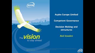 Professional Governance - Decision making and structures