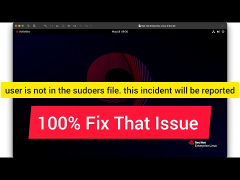 user is not in the sudoers file. this incident will be reported | 100% Solved