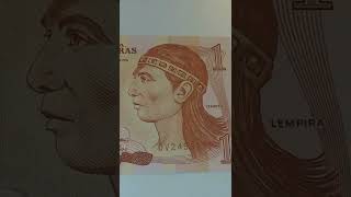 World Currency Honduras 1 Lempira July 13, 2006. Obverse Side.