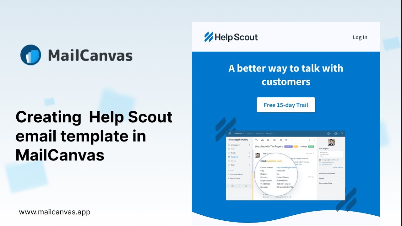 How to Create Help Scout responsive email template in MailCanvas