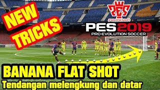 Tutorial Banana Flat Shot (Free Kick) | PES 2019