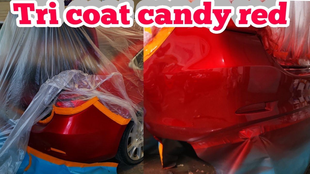 How to Spray Ford Candy Red Paint - RUBY RED Ford C-Max Paintjob 