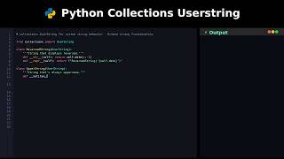Python Collections Userstring #programming
