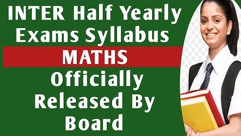AP INTER Half Yearly Syllabus 2021|ap inter half Yearly exams 2021|Inter half Yearly exams syllabus