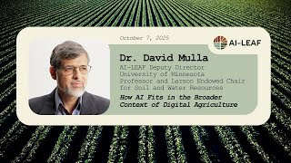 AI in Agriculture, Dr. David Mulla