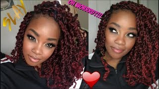 😍Crochet & Band Method Kinky Passion Twists on Short Natural Hair! | Crochet Braids